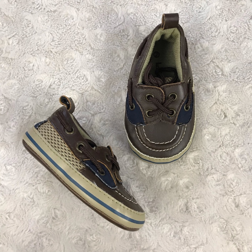 Koala Baby Boat Shoes Baby Boy Size 2 Brown